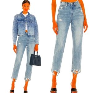 BLANKNYC WOMENS THE MADISON CROP HIGH RISE DISTRESSED JEANS SIZE 27 NEW